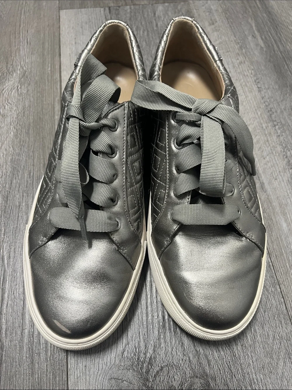 Tory Burch Marion Quilted Sneaker /Gunmetal/ size 10